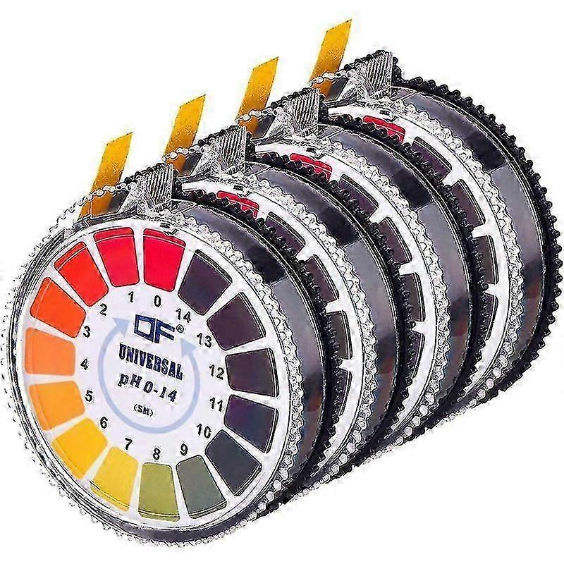 Universal pH Test Paper Strips  Full Range 0-14 Measurement in a Convenient 16.4 ft Roll (4 Rolls)
