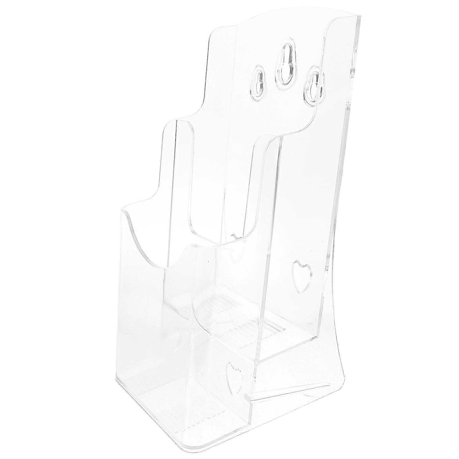 Acrylic Desktop File Organizer for Efficient Storage Transparent Document Holder for Office Study Room Size 10.5 x 5.5 x 10 Inches
