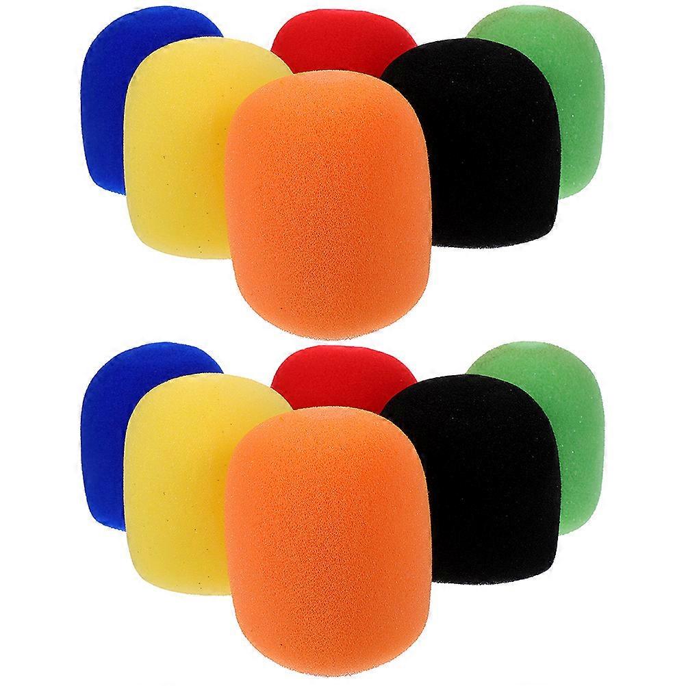 12pcs Handheld Microphone Windscreen Covers Sponge Mic Sleeves