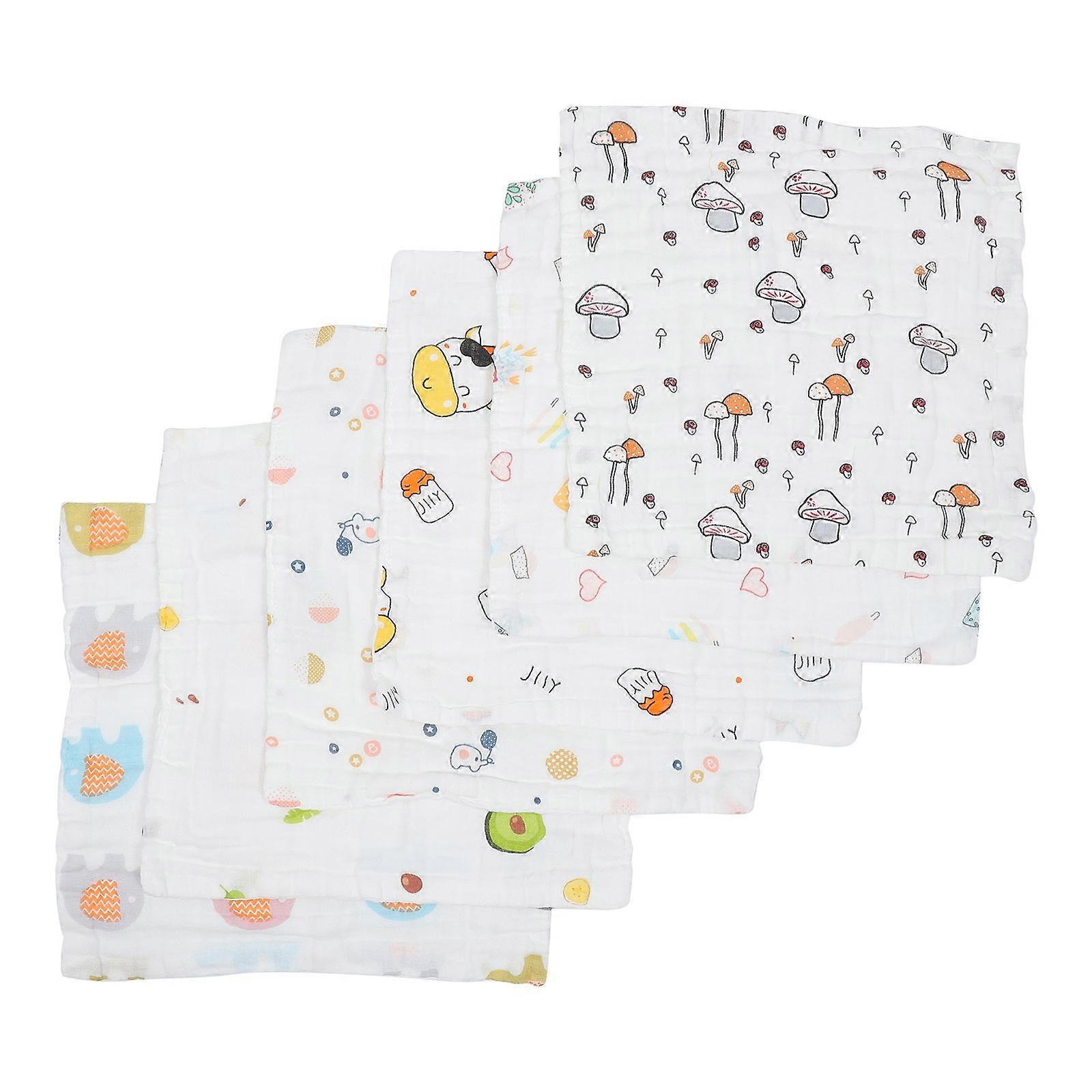 Infant Towel 6Pcs Soft Baby Bibs For Meal Time Assorted Saliva Absorption Suitable For Baby