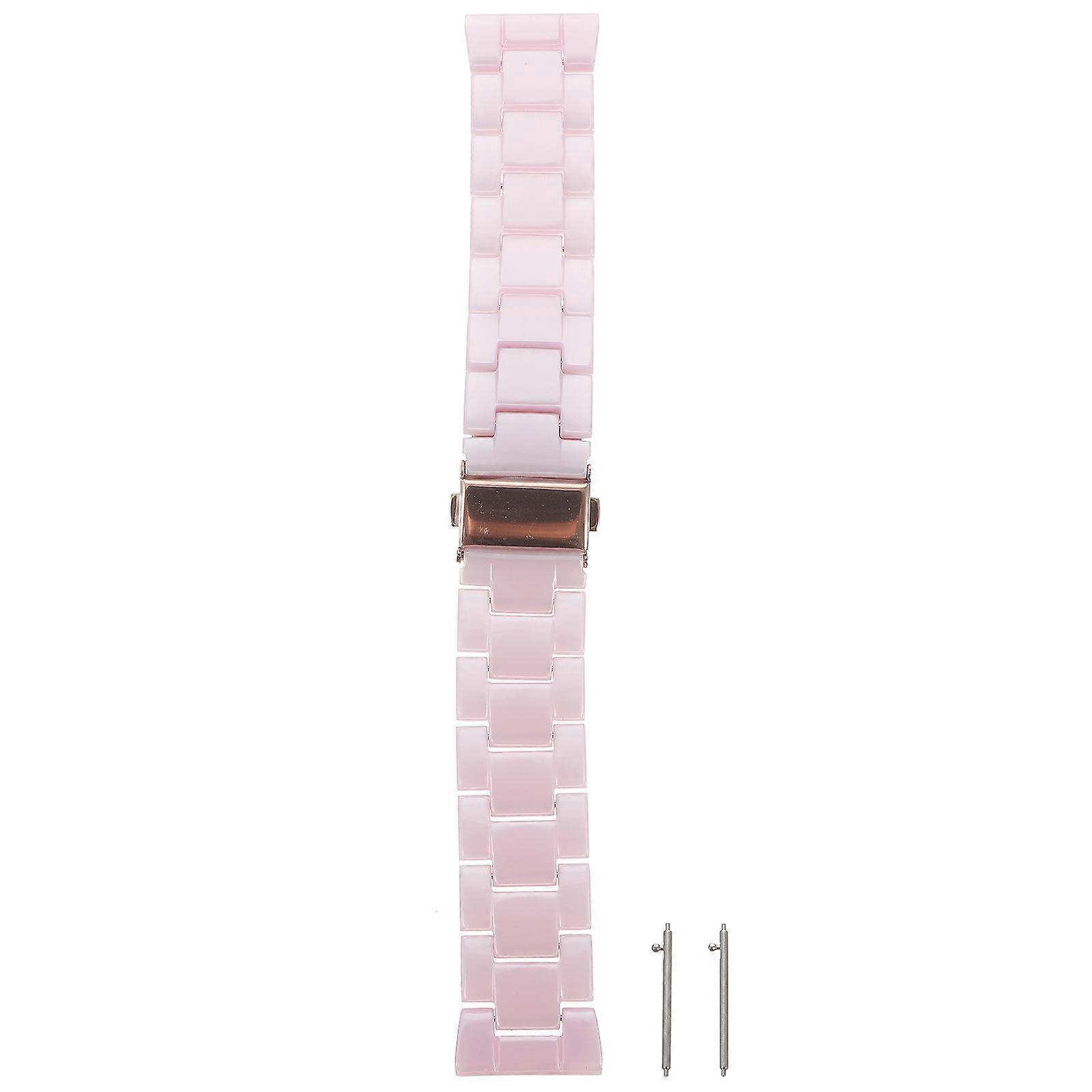 Pink Resin Watch Band Replacement Strap for Watch Highend Quality Comfortable and Safe to Wear 22mm