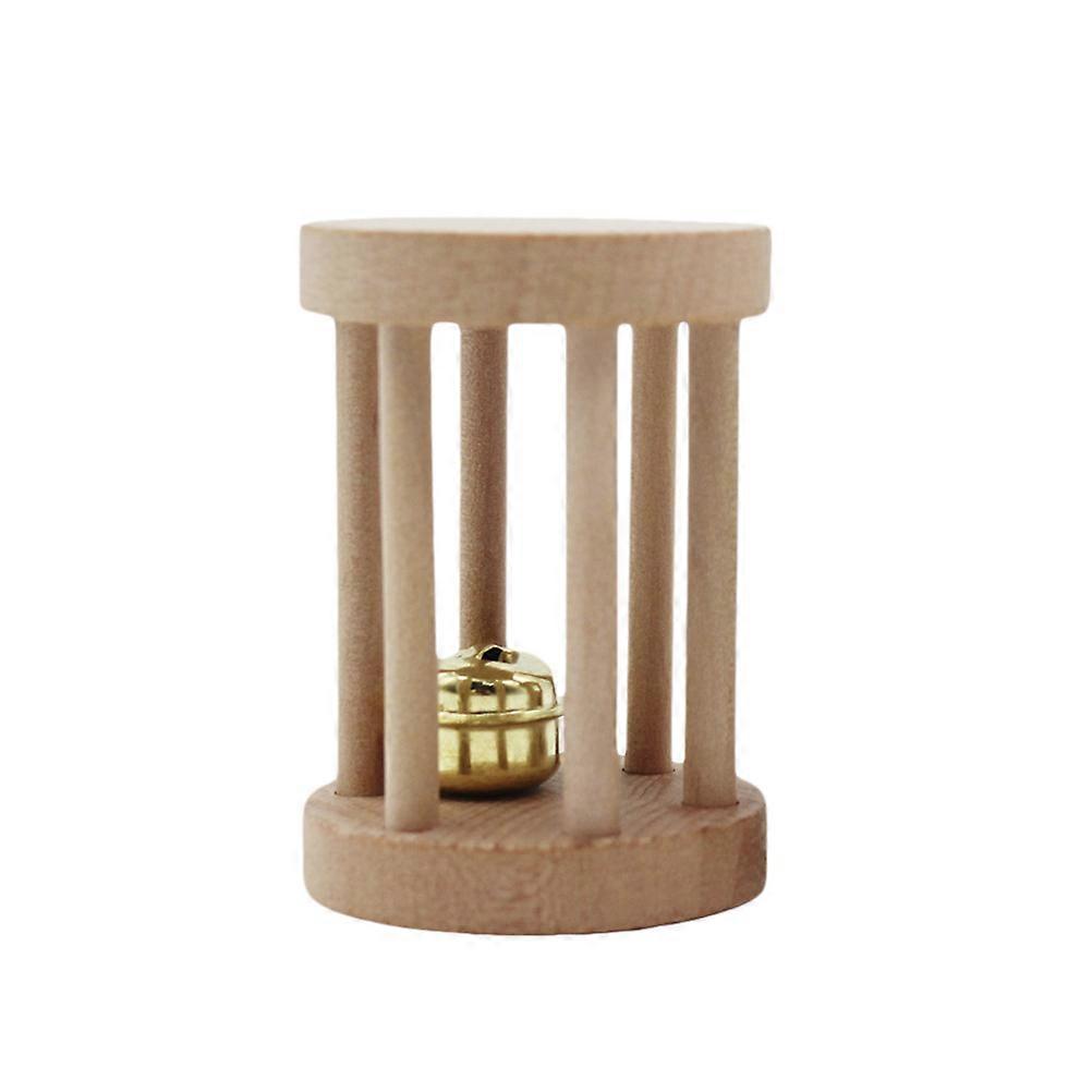 Natural Wood Chew Toy for Small Pets – Hamsters, Parrots, Squirrels | Exercise & Dental Care Roller Dumbbell for