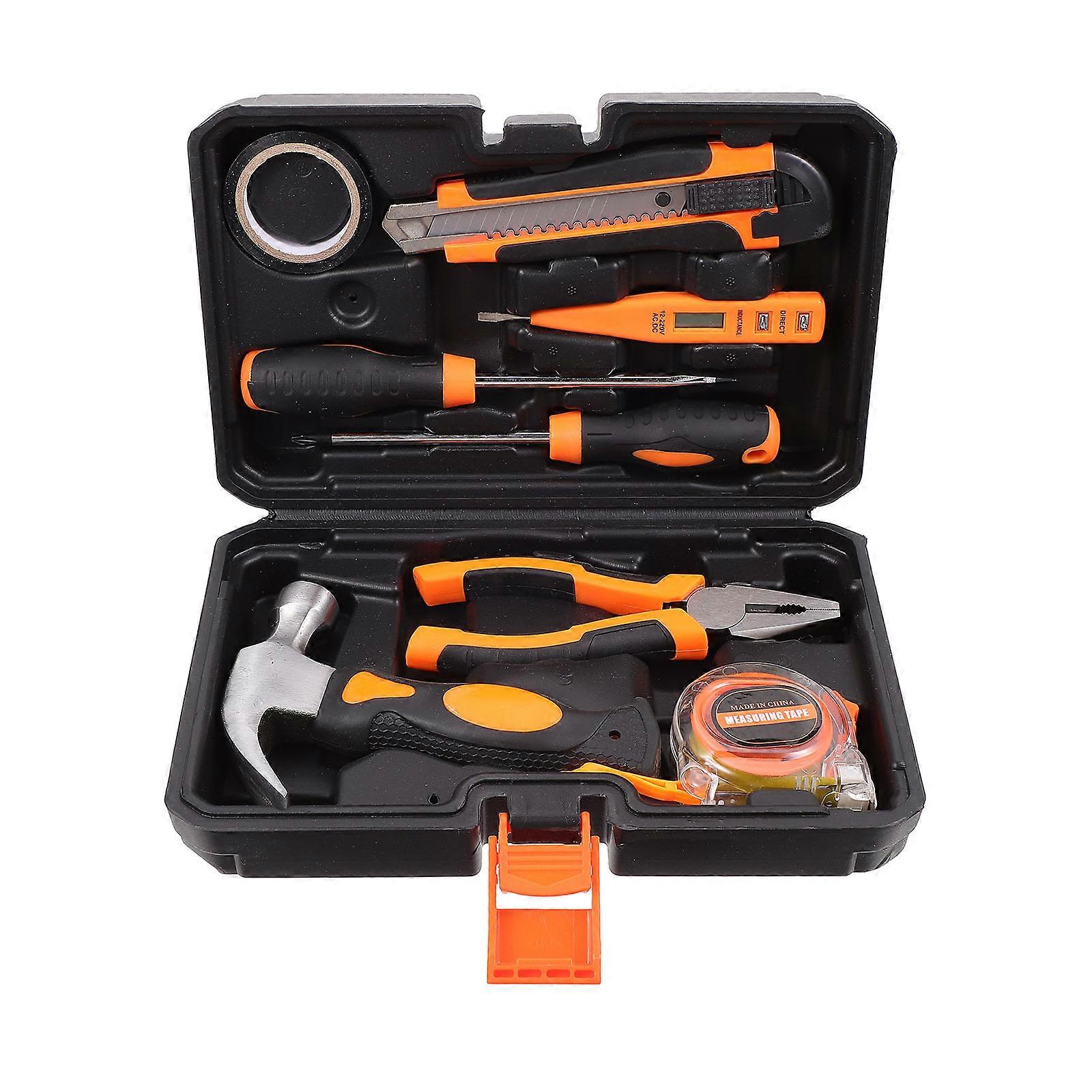 8pcs Compact Hand Tool Kit for Repairing with Durable ABS and Carbon Steel Materials