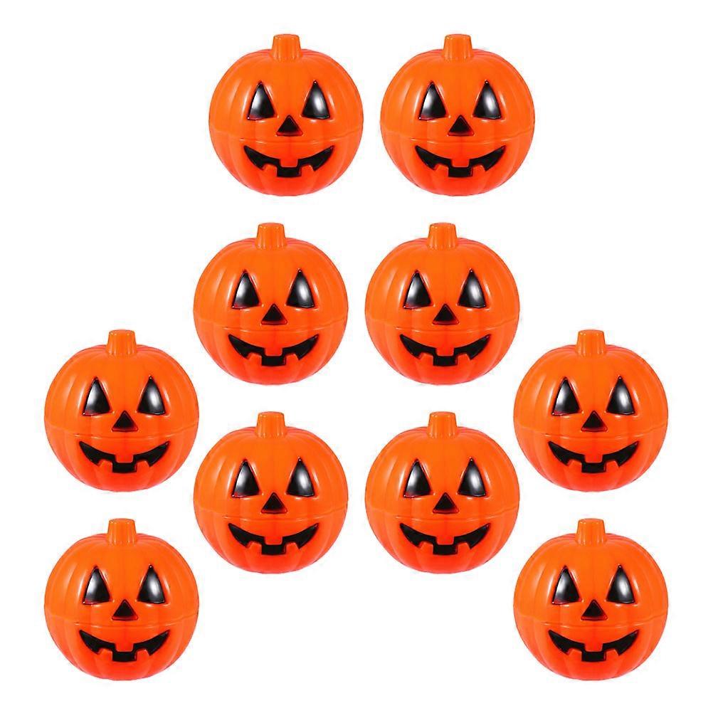 Pumpkin Sweet Jar 10Pcs Ideal For Halloween Decoration And Parties Crafted From Orange Plastic