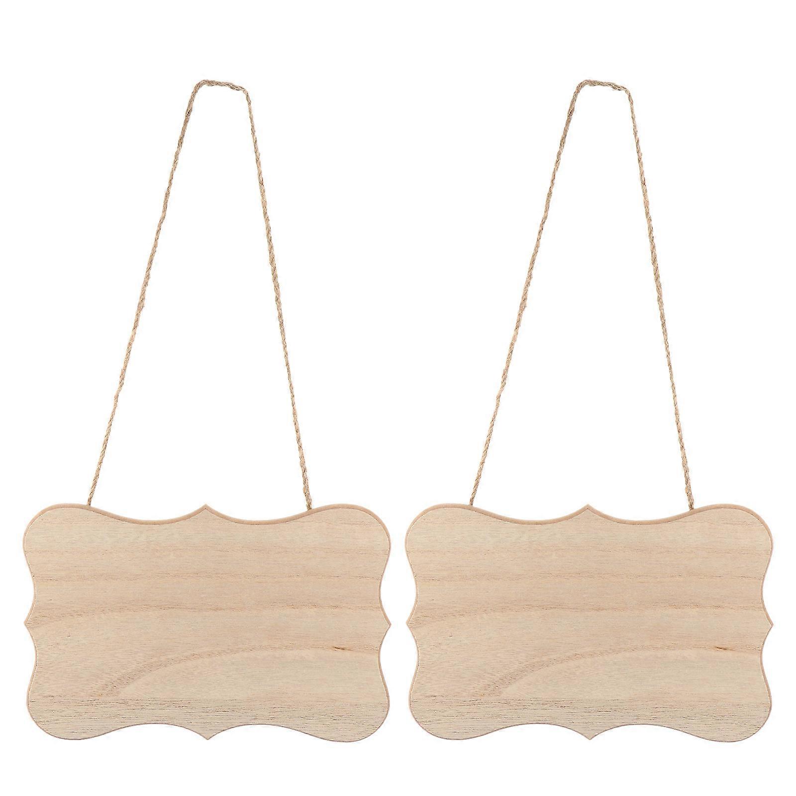 Wood Wall Plaque 2Set For Home And Shop Decoration Simple Hanging Design Suitable For Different Occasions