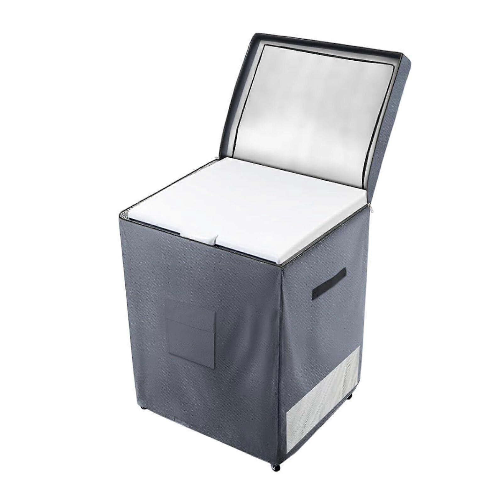 Freezer Cover With Zip, Zippered, Outdoor Use, Waterproof, Grey, 55.88 x 63.5 x 85.09 cm