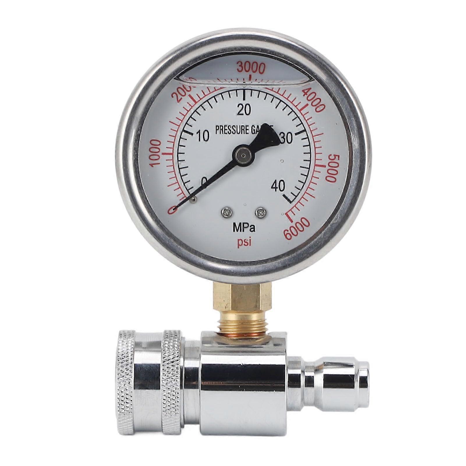 pressure cleaner gauge 6000psi quickconnect accessories for car wash machines