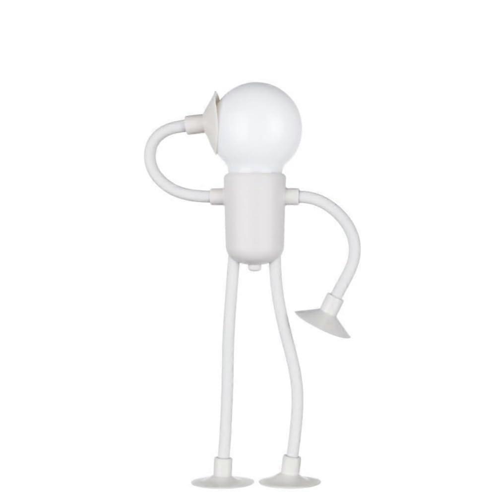 Adjustable Shape Funny Athlete Night Light, Creative Suction Cup with DIY (White)
