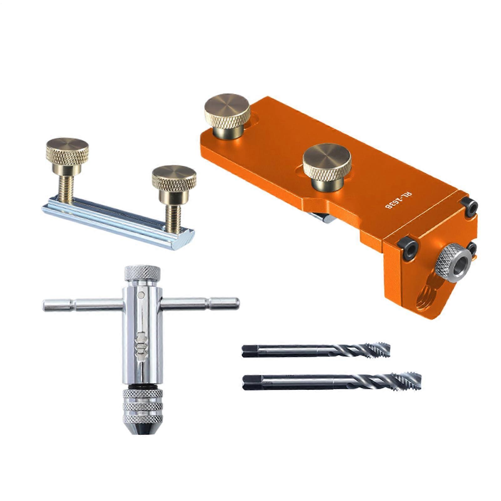Aluminum Profile Thread Cutting Guide for Extrusion Rail Installation and Woodworking Orange