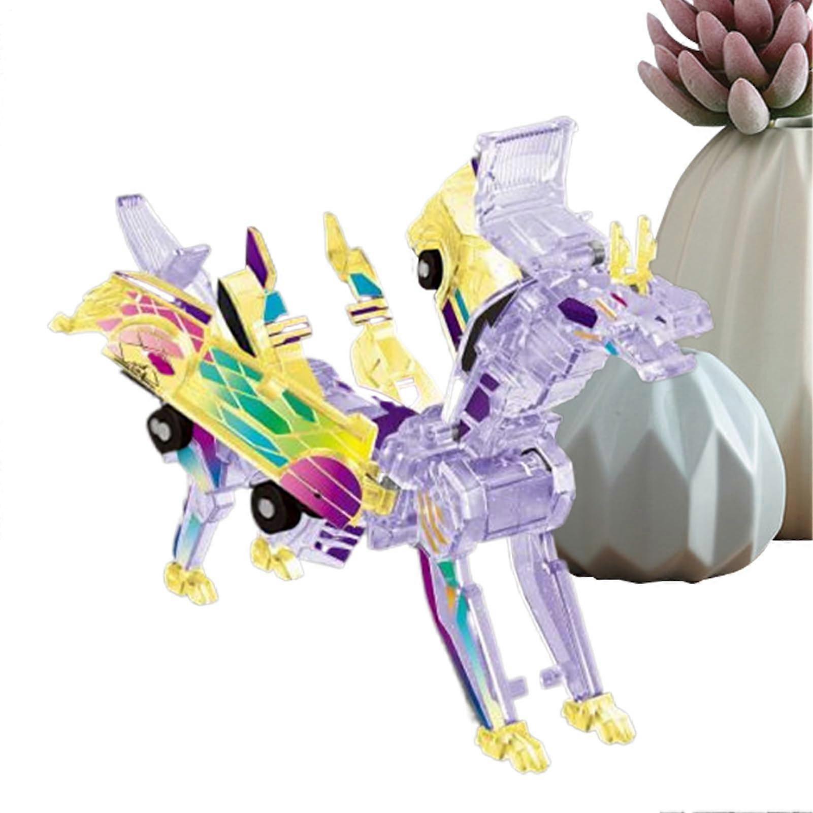 Dinosaur Transformation Car Toy for Kids, 2-in-1 Dino Auto Transformer, Noctilucent Color, Ages 3-7, Durable Design