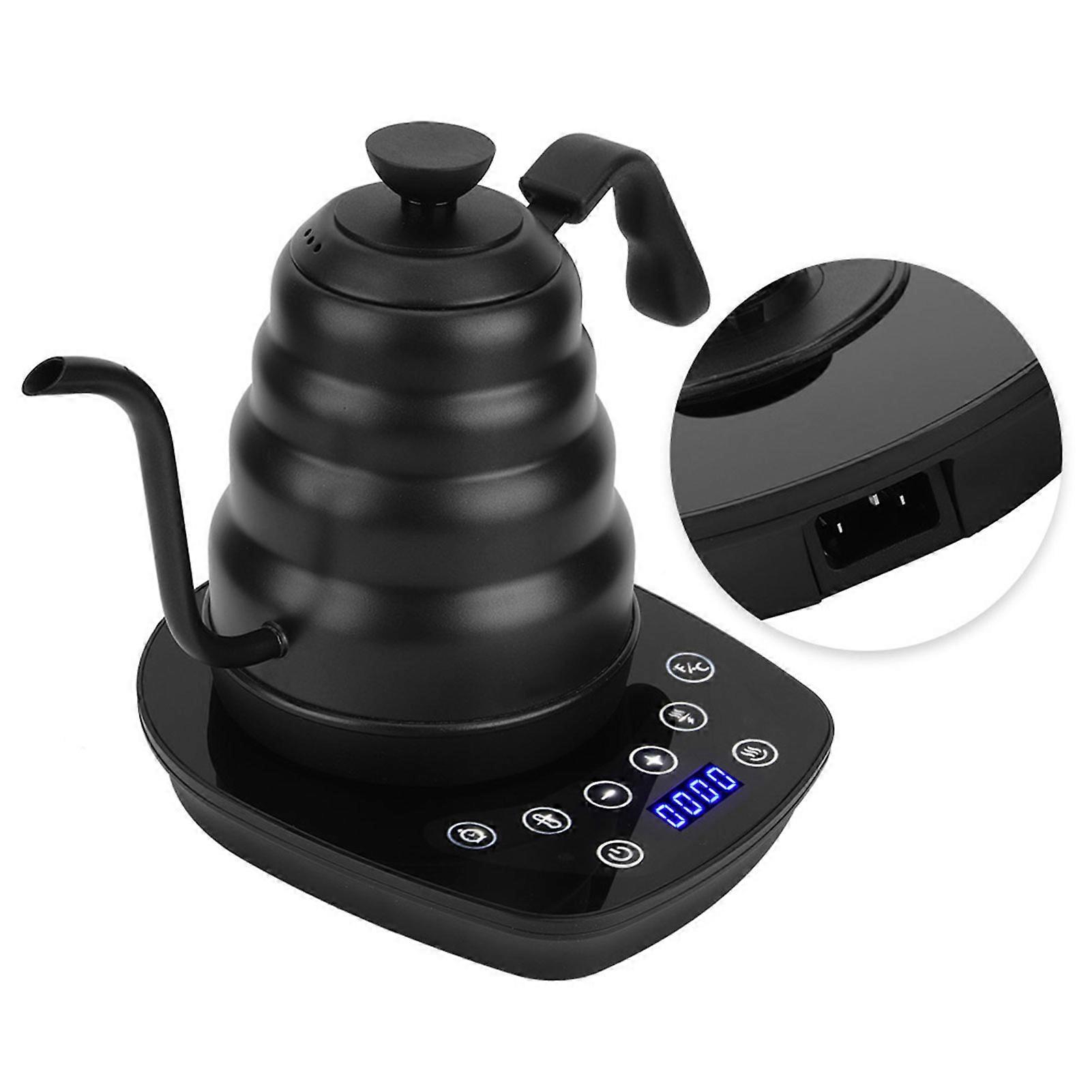 Electric Coffee Tea Kettle with Display Screen Variable Temperature Control Black