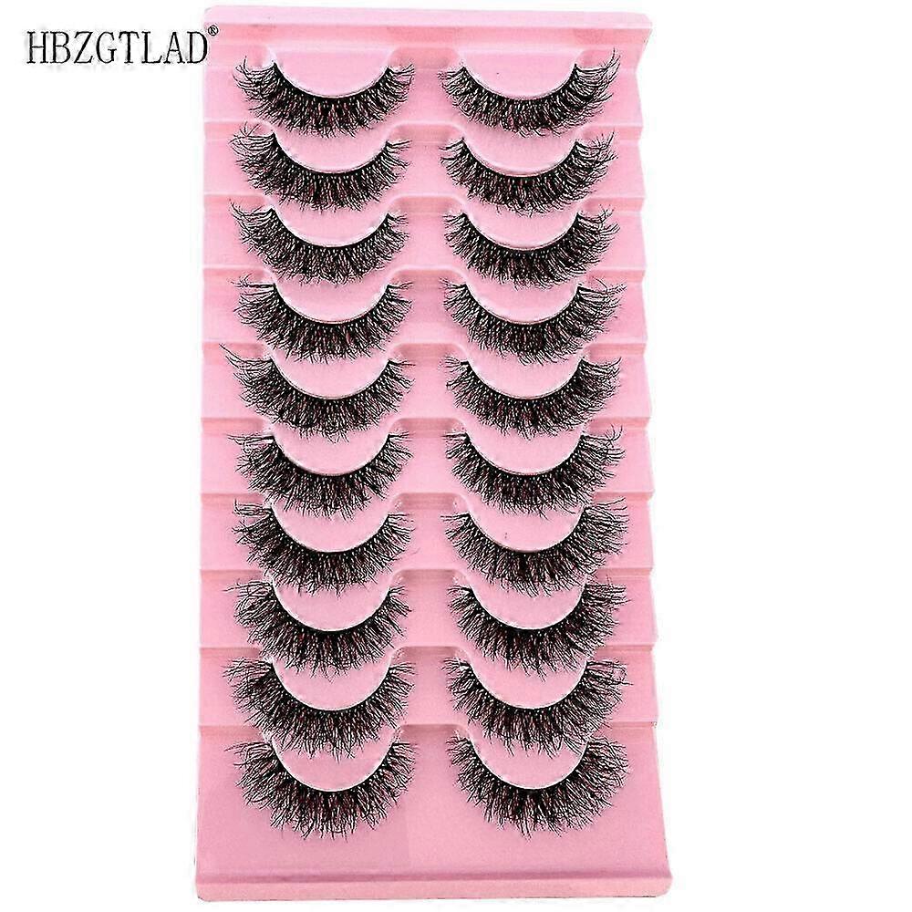 New 10Pairs 3D Lashes Mink Fluffy Natural False Eyelashes Wispy Cle...