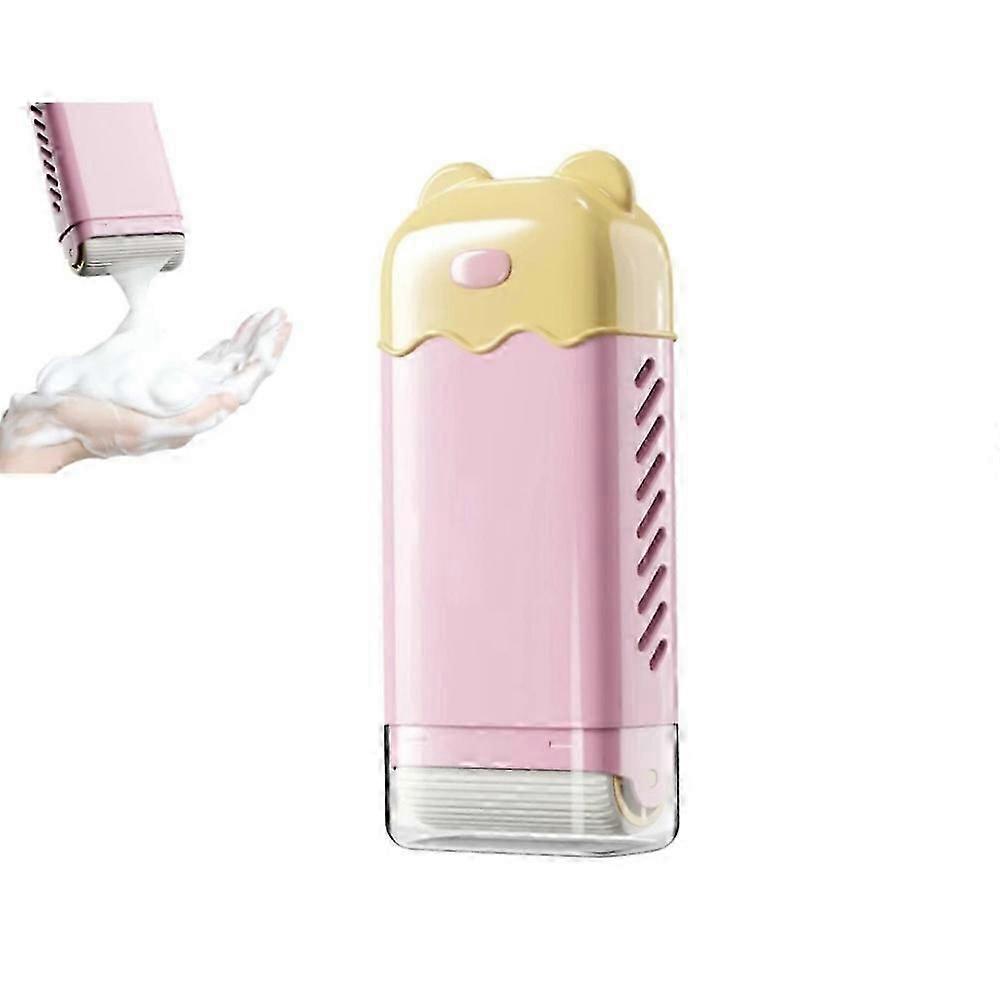 Bear-Shaped Rolling Soap Holder  Self-Draining Soap Box with Bubble Roller