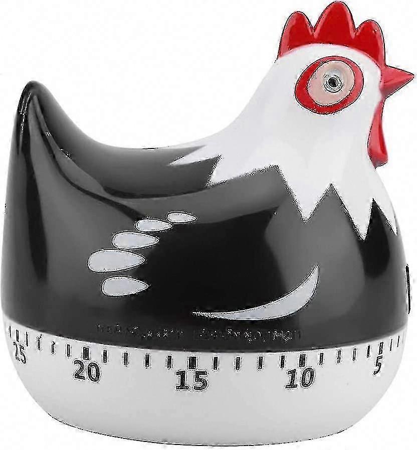 Cartoon Chick Timer Hen Kitchen Timer for Learning Timing; Black