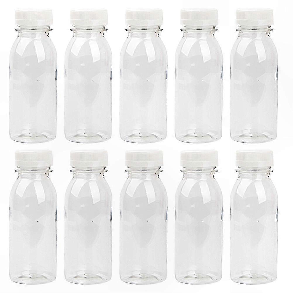 12 Pack BPA-Free Plastic Bottles with Caps for Smoothies, Juices, and Events