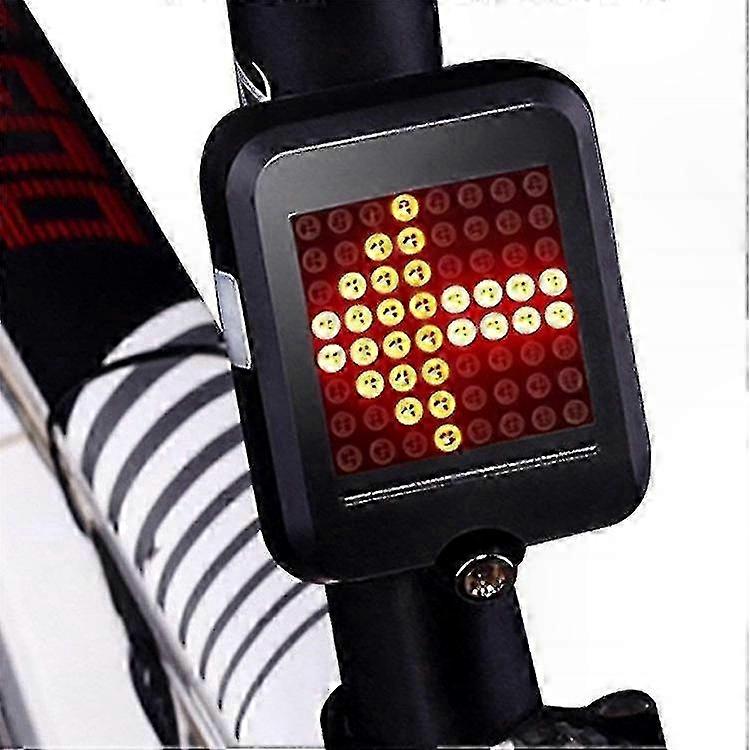 USB Rechargeable Bike Turn Signal with Auto Sensor and Laser Projection for Mountain Cycling Safety