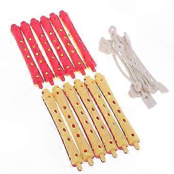 Haar Krulrollers voor Salon Styling - 12 Pack Lange Permanent Staven voor Hairstyling