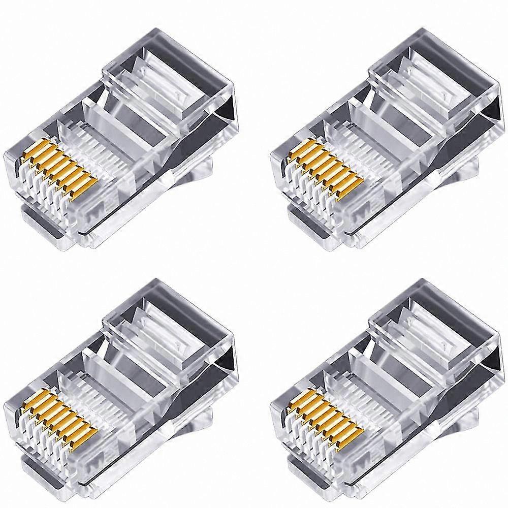 100-Pack Gold-Plated RJ45 Ethernet Plugs for Networking Cables