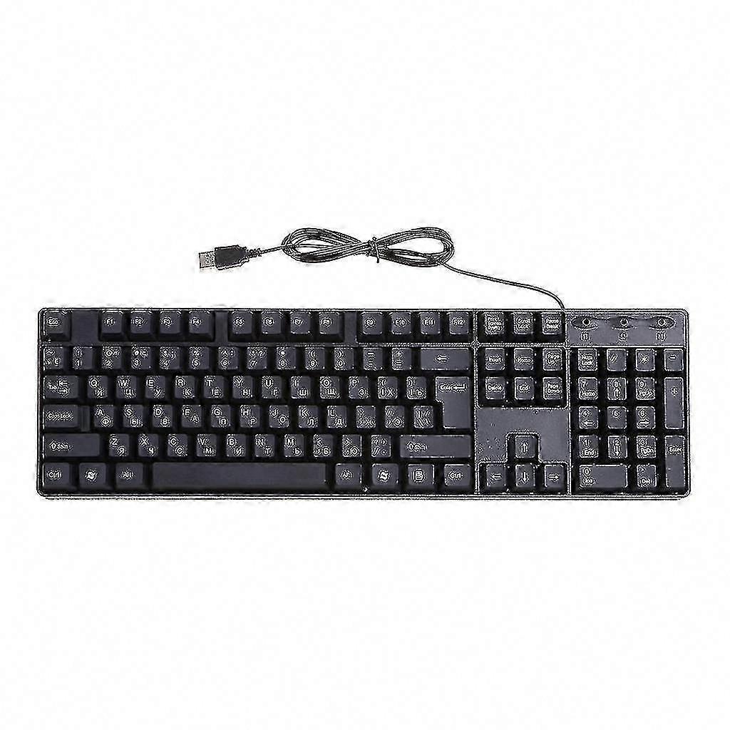 Russian/English Silent Waterproof Office Keyboard for Windows PC