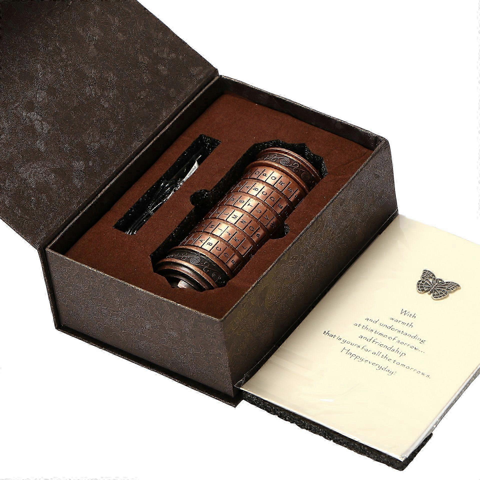 2025 Cryptex Da Vinci Code Mini Cryptex Lock Puzzle Boxes with HiddenCopper
