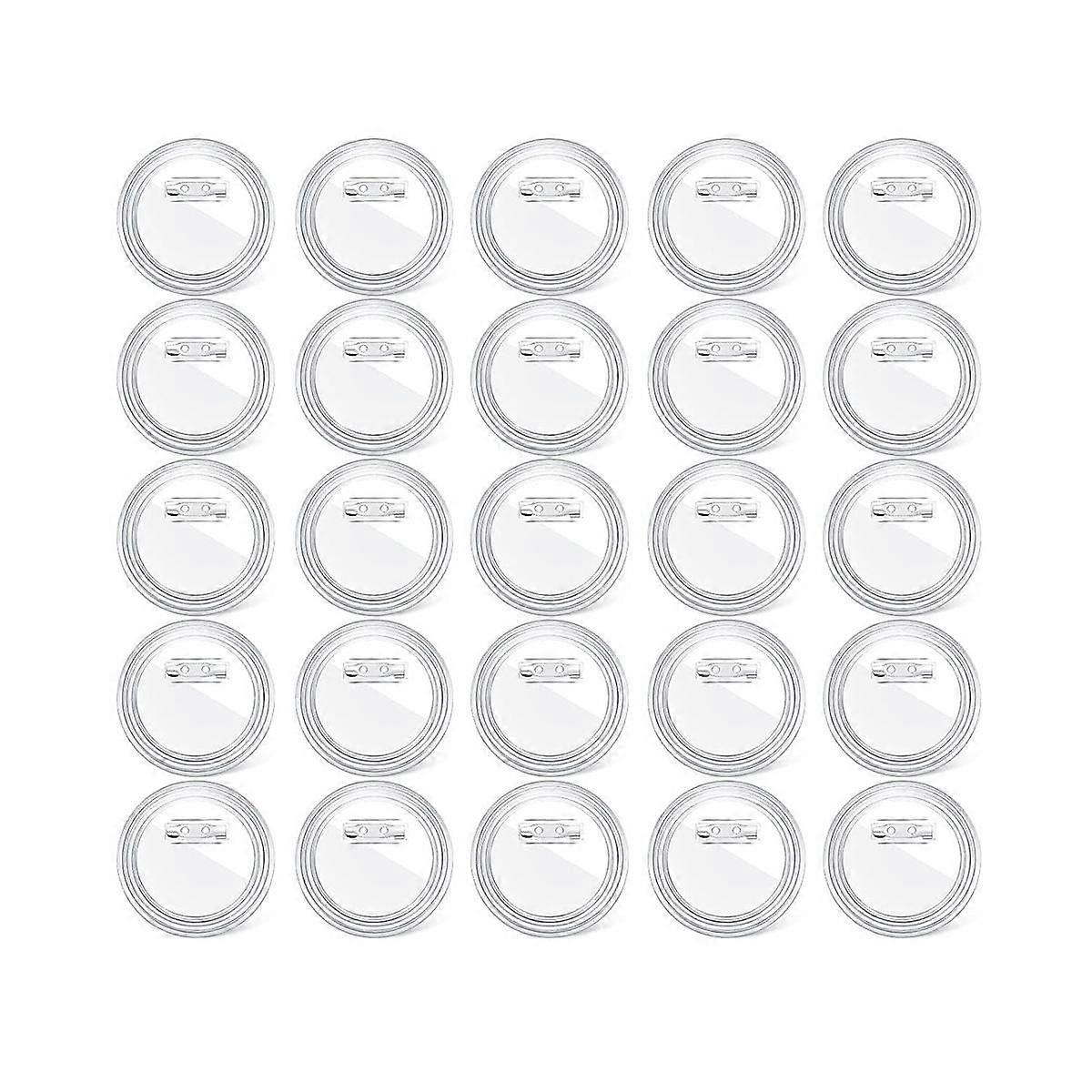 3 Inch DIY Button Pins Acrylic Button Pin Badge Clear Craft Button Badges Pin Back Buttons for Scho