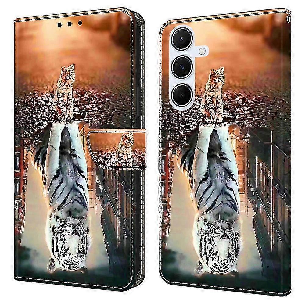 Magnetic Clasp Leather Wallet Case with 3D Pattern for Galaxy A36 5G A56 5G Phone Cover