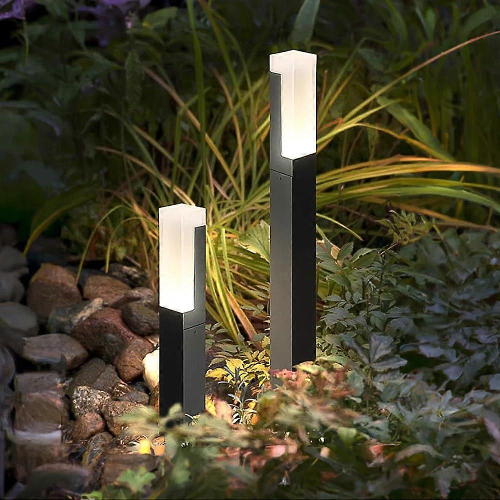 LumoX Mains Powered LED Bollard Light 2-Pack, 60cm, Die-Cast Aluminium, IP65 Waterproof, 3000K Warm White