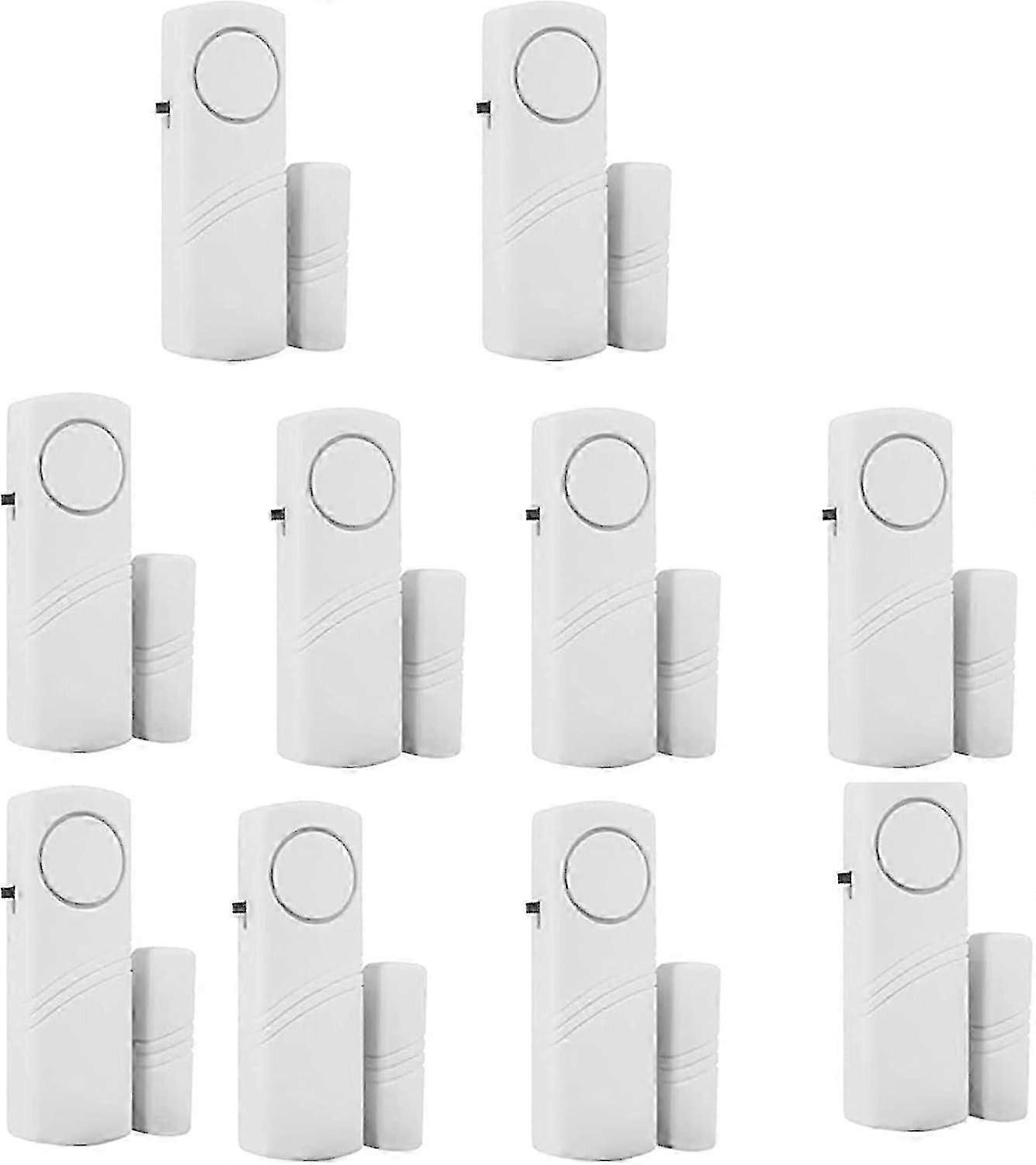 Wireless door alarm for home security, 10 pack window magnetic sensor alarm