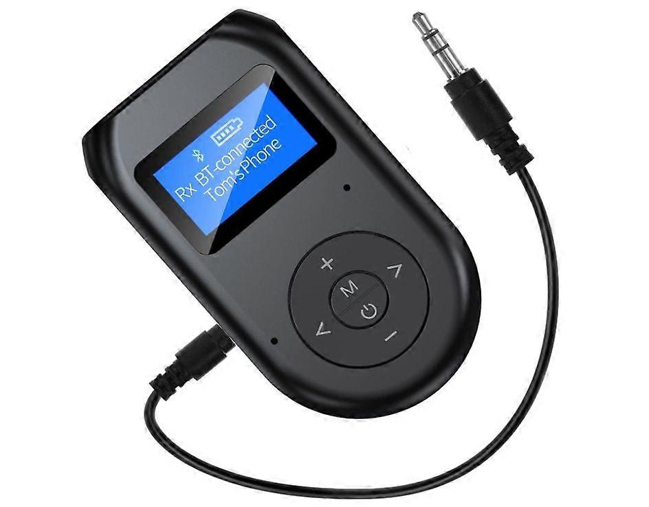 Bluetooth Transmitter Receiver,4-in-1 Bluetooth 5.0 Visible Wireless, Low Latency Audio Adapter for TV/PC/Car/Home/Stereo System(Black)