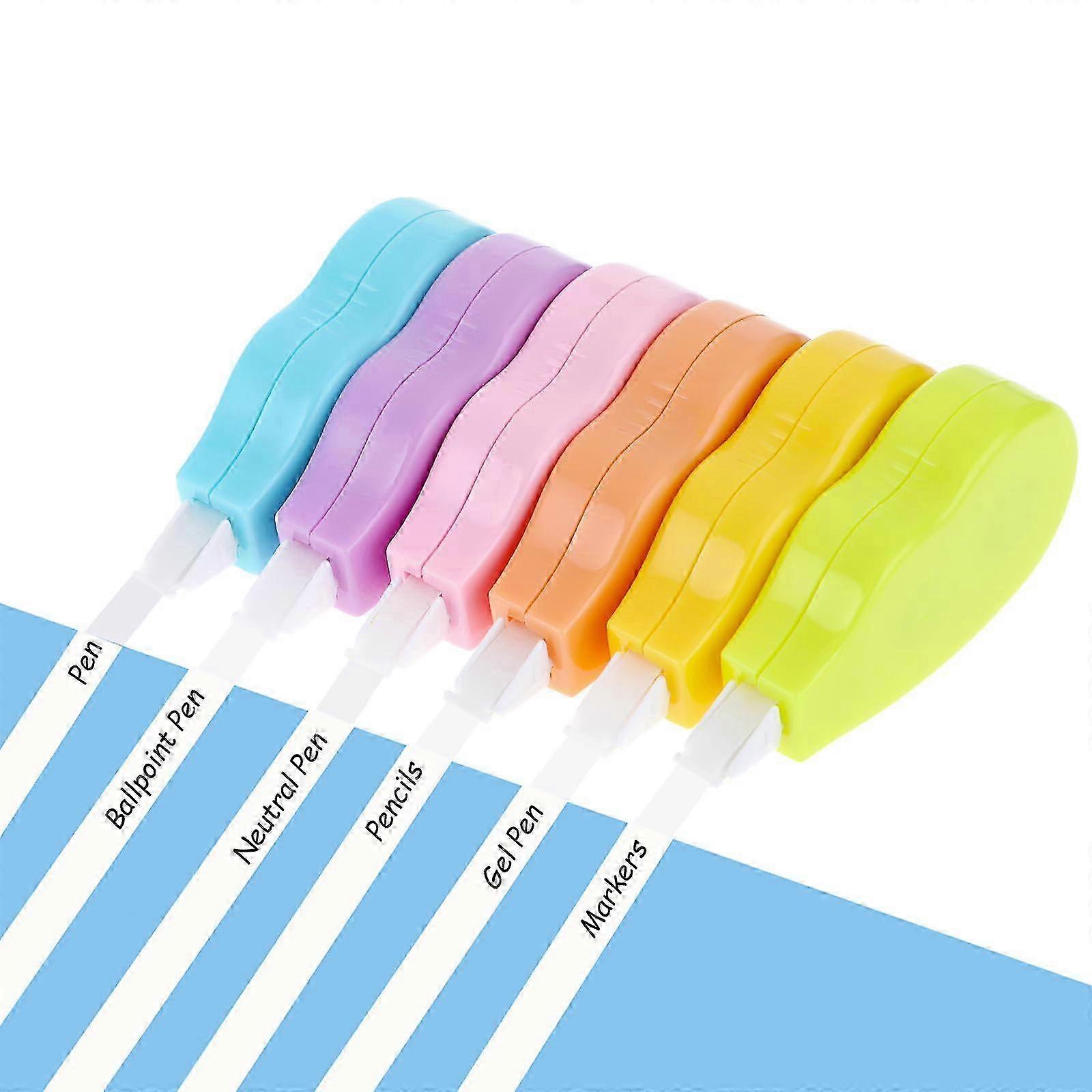 6 Pieces Correction Tape - White Out Correction Tape with Cap, Learning Easy To Use Applicator