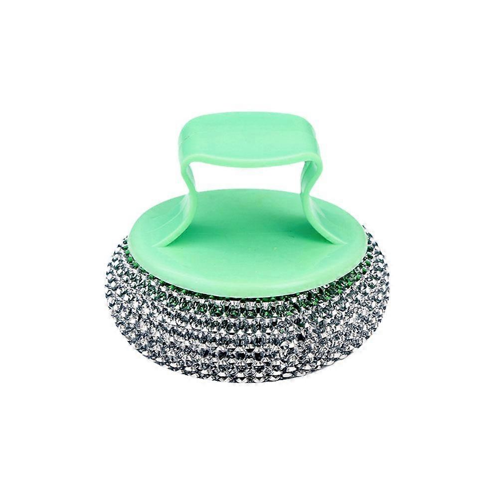 Stainless Steel Sponge with Handle Cleaning Ball Brush Wire Tableware