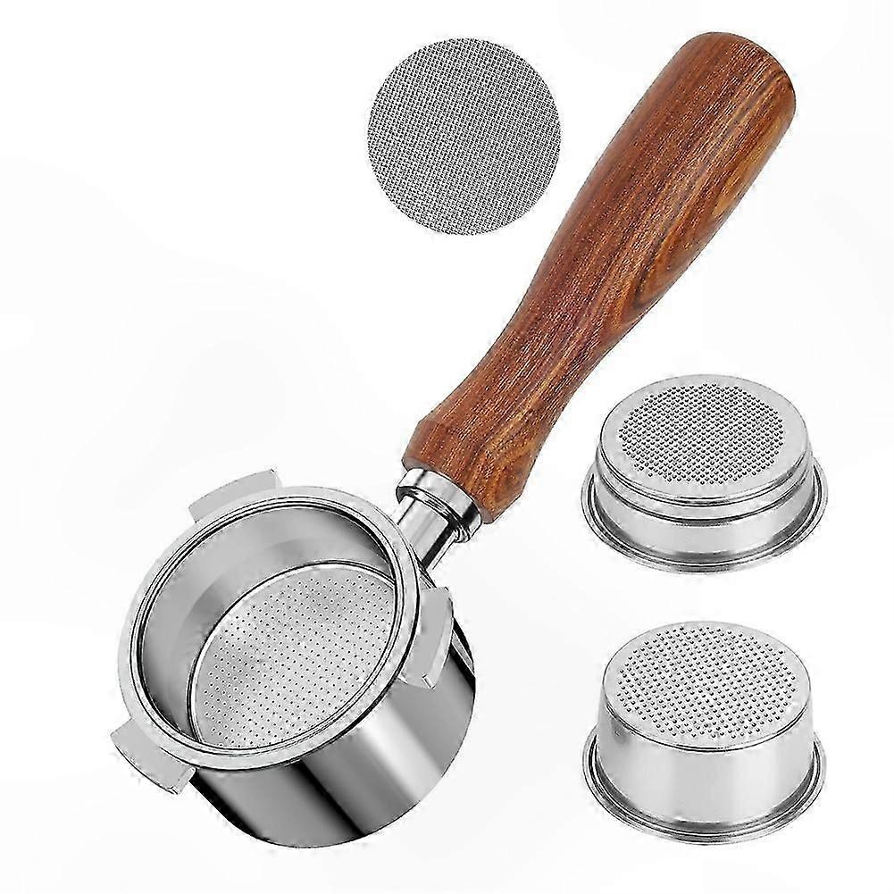 51mm Bottomless Portafilter with Filter Baskets for Compact Espresso Machines