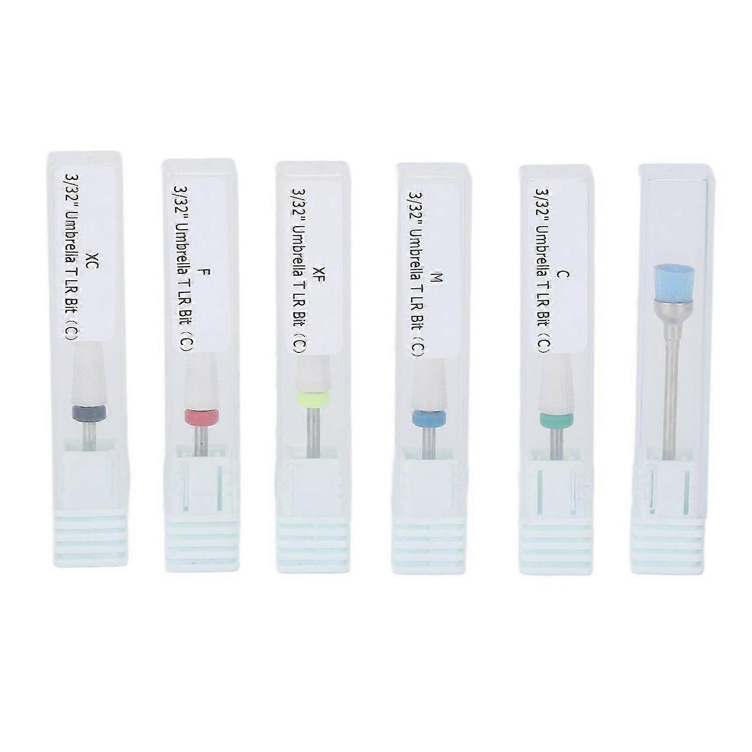 2025 Latest Model 5pcs Nail Art Drill Bits Set Cleaning Brush Remove Dead Skin...