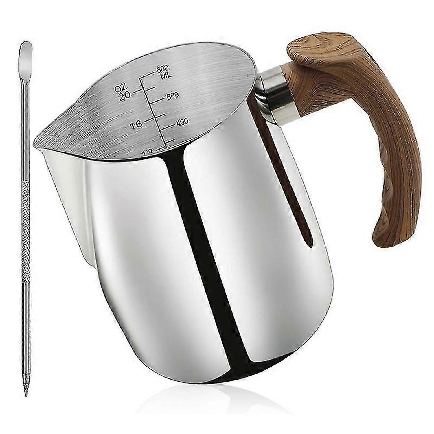 Milk Frothing Pitcher 20 OZ (600ML),Espresso Steaming Pitchers