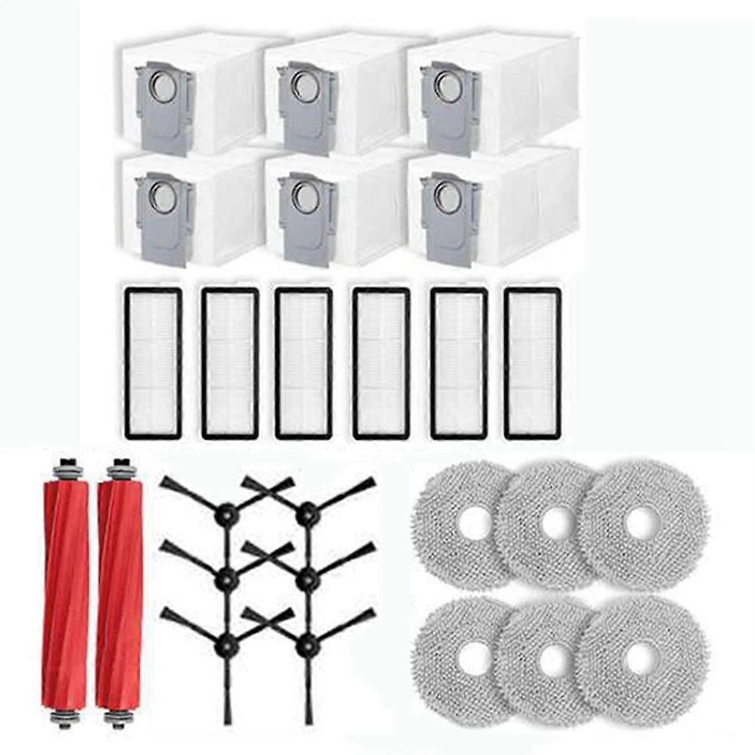 For Roborock Qrevo S, Main Roller Side Brush Filter Mop Pad Dust Bag