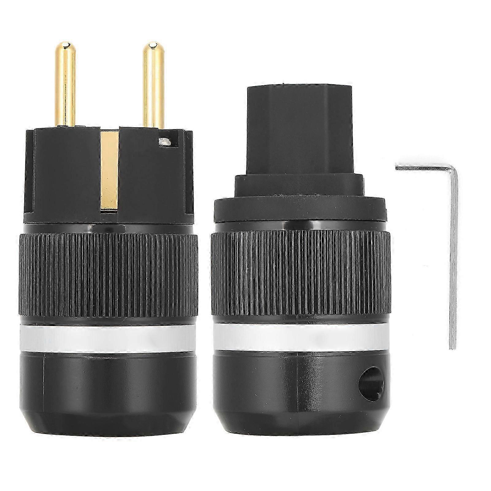 Monoso Pure Copper 24K GoldPlated Plug for o Power Cable (E100G/F100G(Male/Female Plug) )