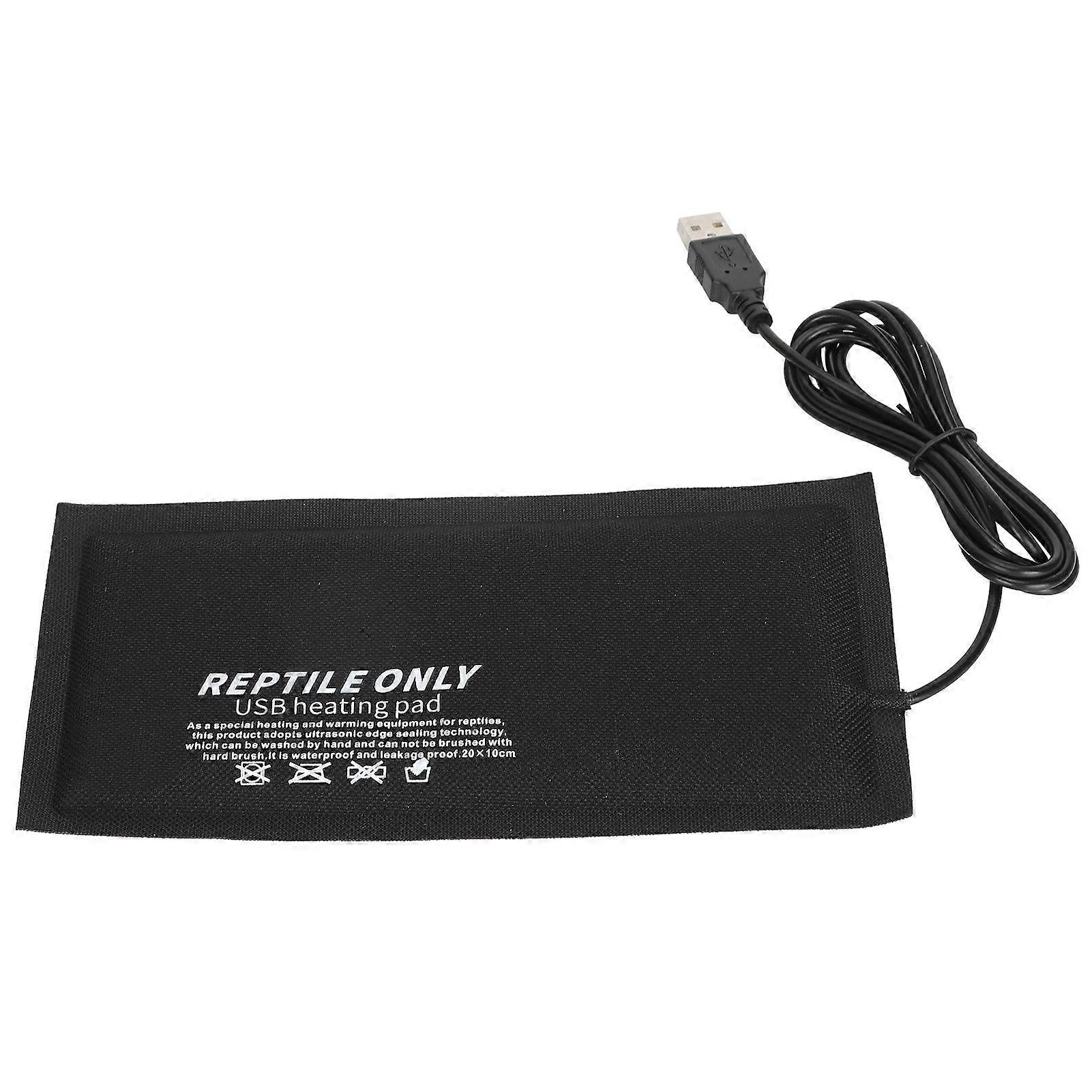 Reptile USB Heating Pad Fiber Cloth for Reptiles Snakes Lizard Hermit Crab TurtleMedium