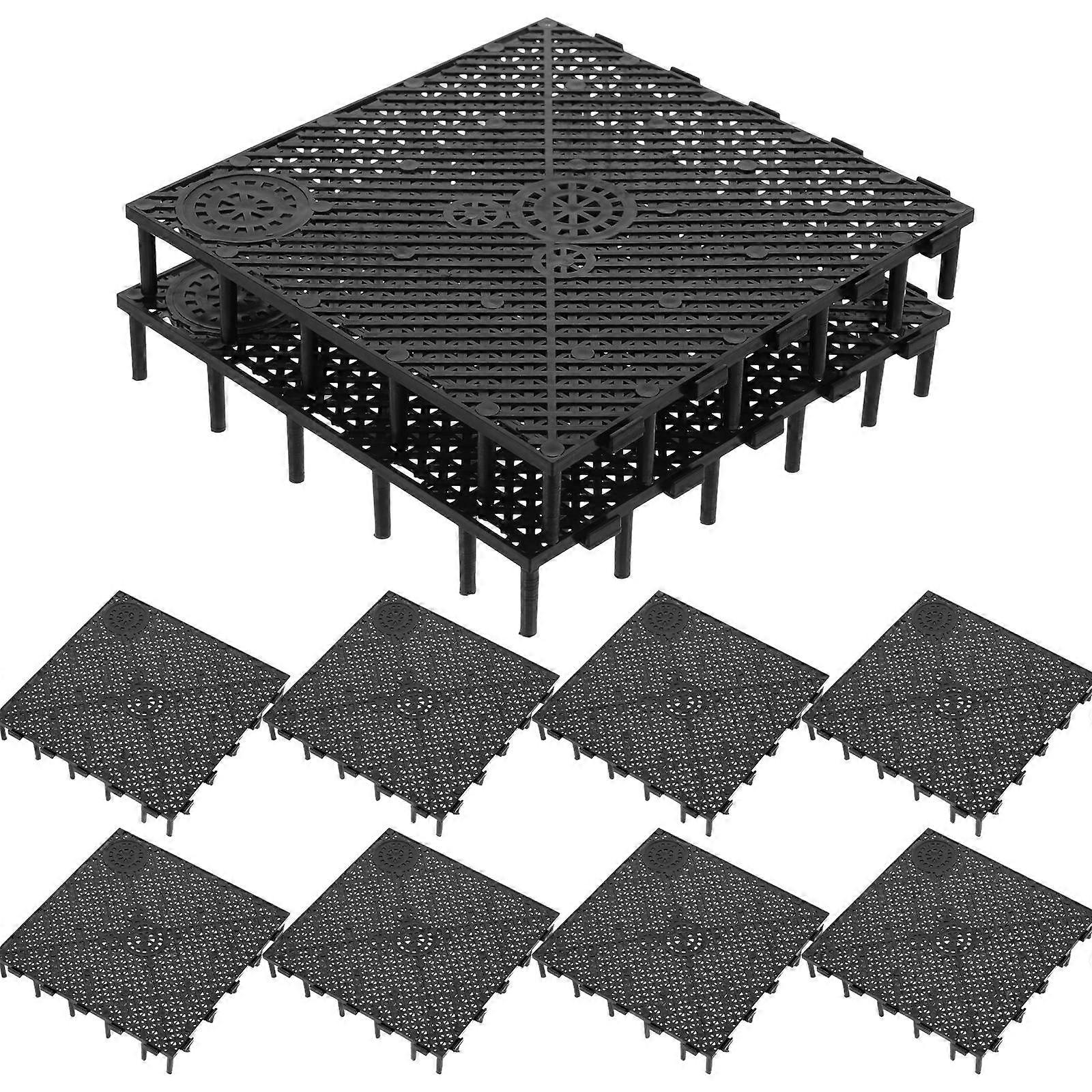 PVC Fish Tank Bottom Filter Plate for Aquarium Filtration 40Pcs Black