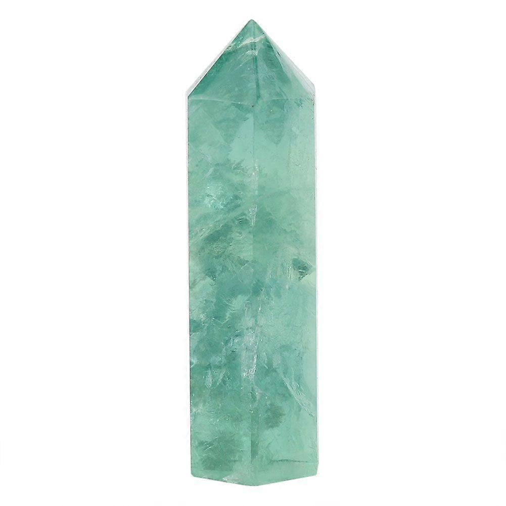 Crystal Quartz Natural Green Fluorite Hexagonal Crystal Column Fluorite Energy Stone 5-7cm