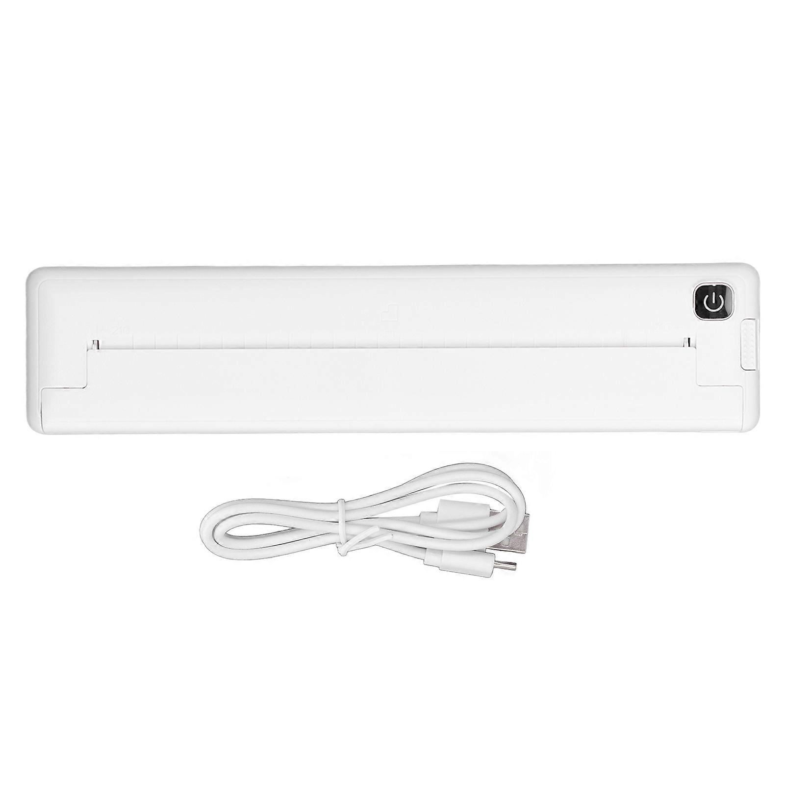 Imprimante thermique A4 200 dpi, mini-imprimante thermique portable sans encre rechargeable Bluetooth pour l'école et le bureau