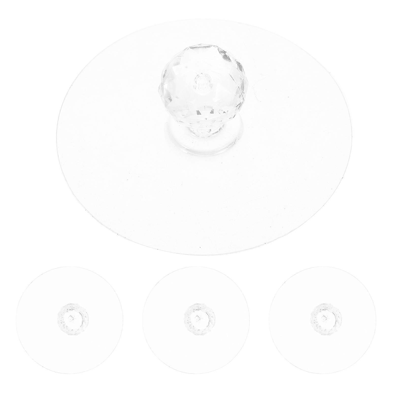 Push Pull Door Handles Clear Cabinet Drawer Knobs for Home Use 12Pcs