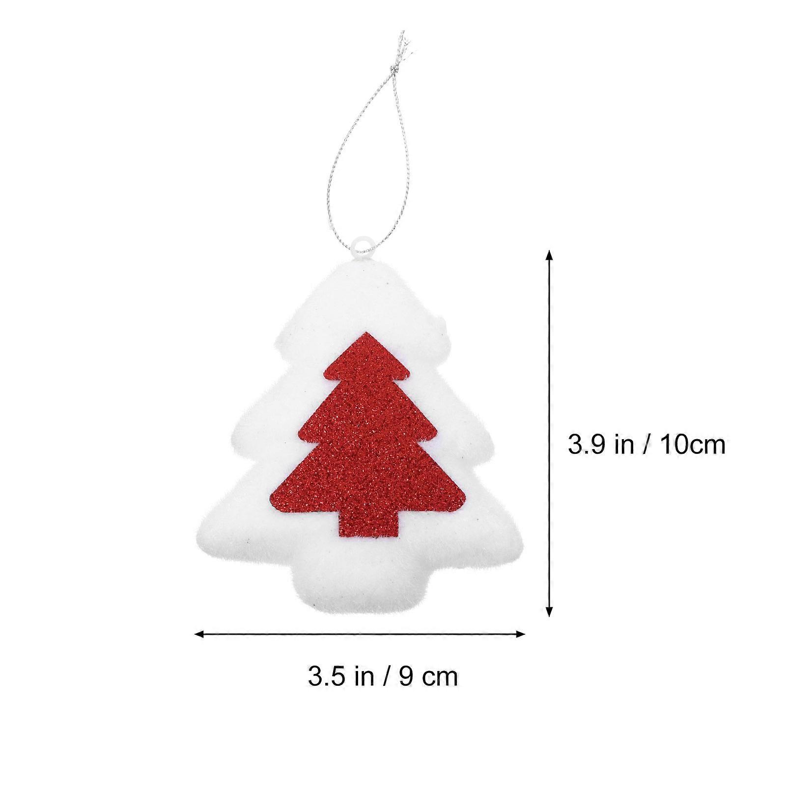 Christmas Tree Pendant White Froth for Decoration 6Pcs Xmas Tree Ornaments