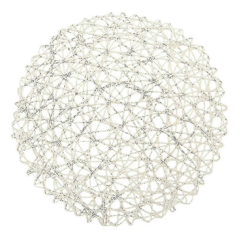Round Paper Fiber Woven Place Mats Decorative Braided Natural Mat Holidays Parties Decor 15 Inch Se