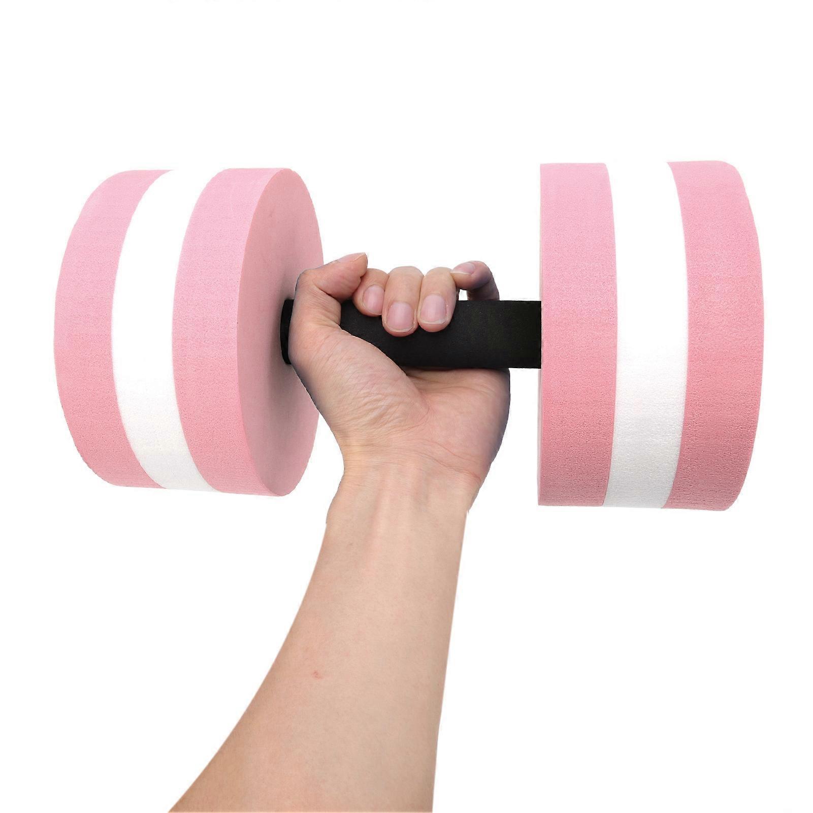 2 PCS EVA Water Floating Dumbbells Pink 15x27cm Fitness Tool