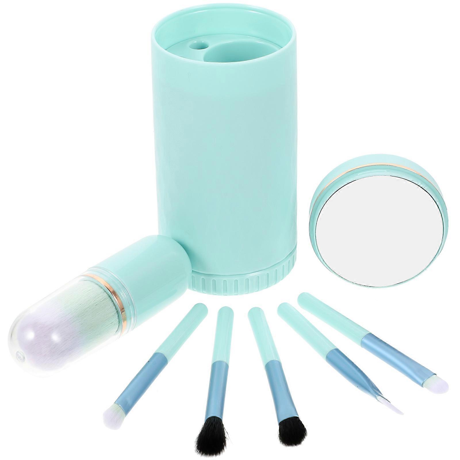 Travel Makeup Brush Set for Makeup Use 4Sets with Mirror Cosmetic Brushes