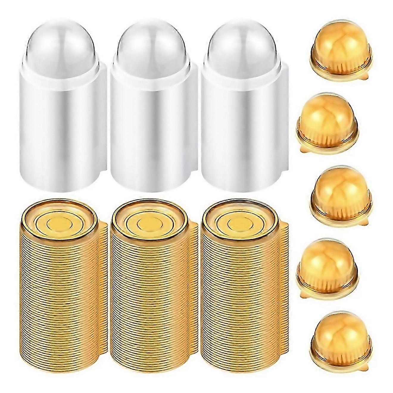 For 100pcs Clear Plastic Mini Cupcake Boxes Muffin Pod Dome Muffin Cake Container Box Individual