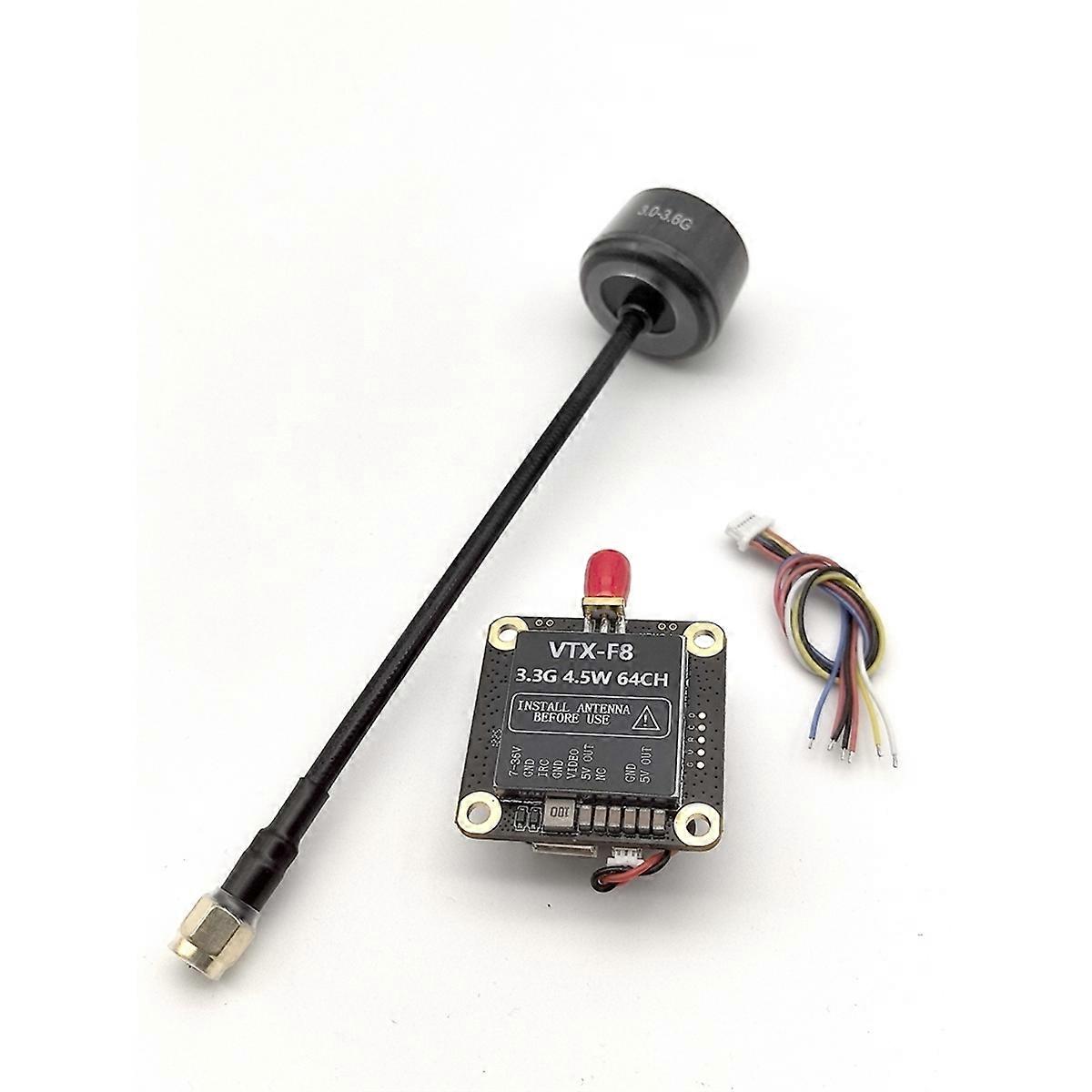 VTX-F8 3.3G 4500mW VTX 64CH(3060-3500MHz)FPV Wireless Transmitter