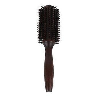 Solid Wood Tube Roller Round Comb Heat Resistant Anti Static Hairdressing Comb Hair Style Tool