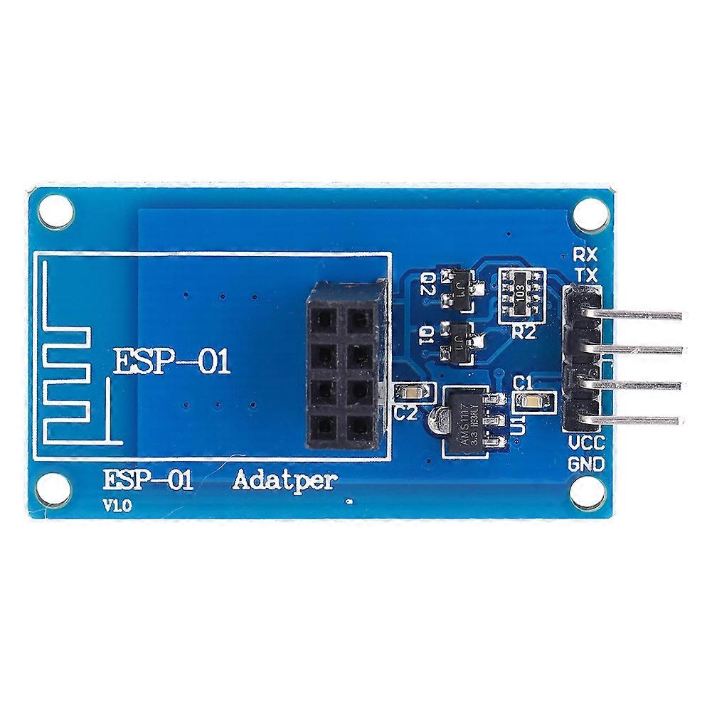 Lot de 2 modules adaptateurs sans fil ESP8266 WiFi ESP-01 3,3 V 5 V, module de transmission transparent
