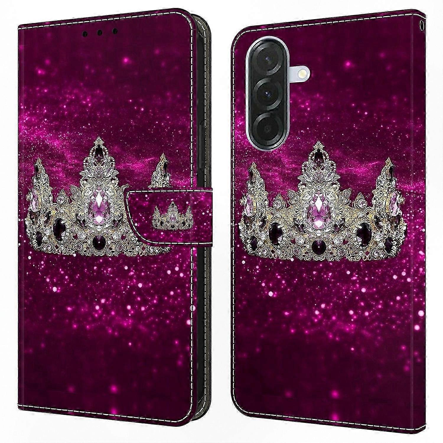 PU Leather Wallet Case with Stand Function and Pattern Design for 5G Phones-Compatible with A36 Model Flip Cover Protector